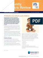 Community Paediatric Review: Probiotics For Infants and Children