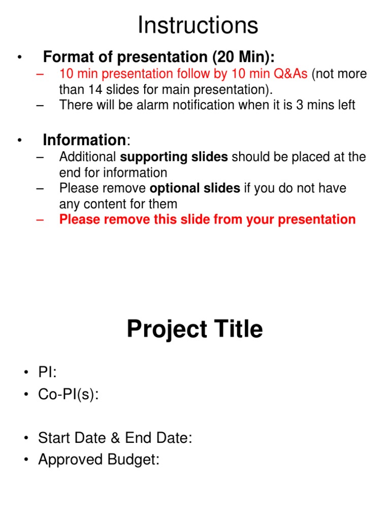 Project Review Presentation Guide | PDF | Intellectual Works | Business