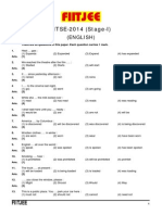 NTSE Paper Stage-I English 2014