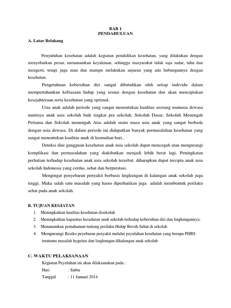 Proposal Phbs