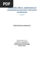 Electrical Properties of Lead Solder Alloy