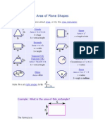 Area of Plane Shapes