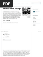 How To Write A Tango - Composer Focus PDF