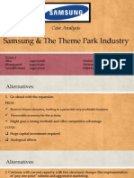 Case Analysis: Samsung & The Theme Park Industry