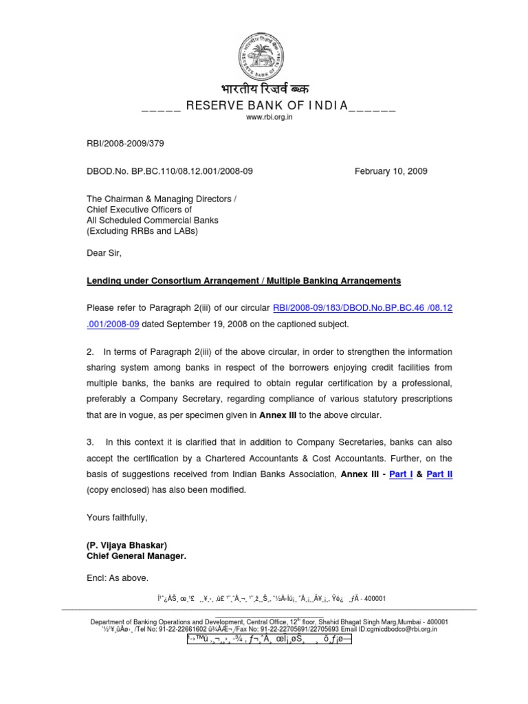 RBI Due Diligence Report Format | PDF | Loans | Securities (Finance)