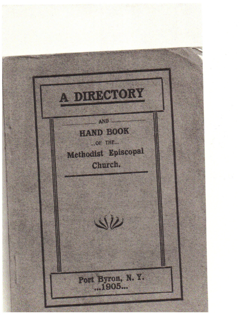 Methodist Episcopal Church Directory & Handbook, Port Byron, NY 1905