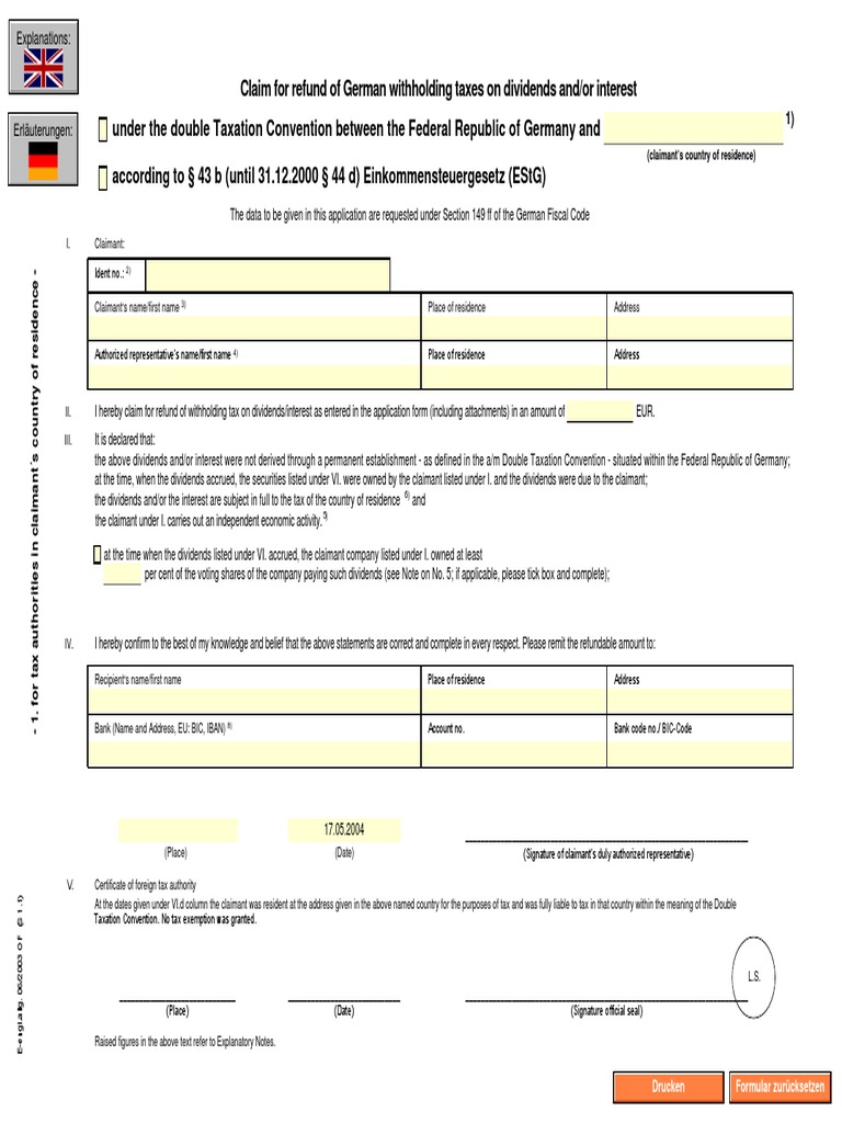 E Englisch Pdf Double Taxation Dividend