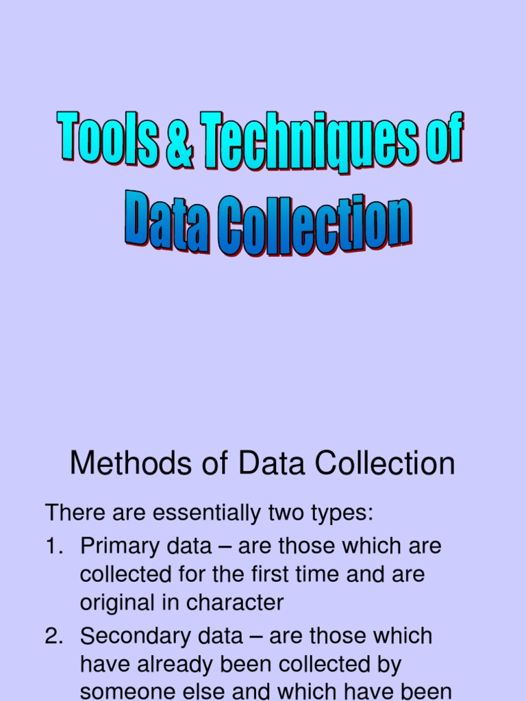 Data Collection Methods PDF Observation Survey Methodology