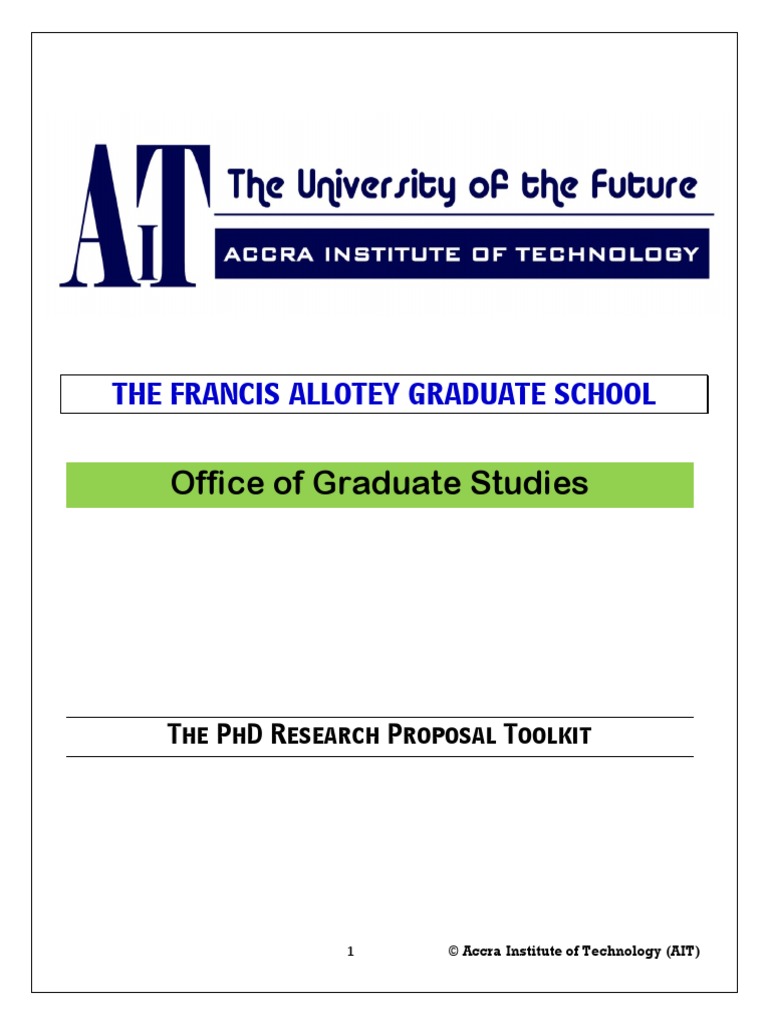 PHD Research Proposal AIT TOOLKIT | PDF | Thesis | Scientific Method