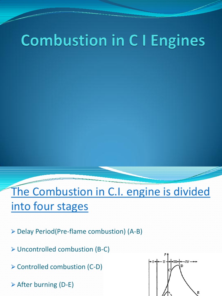 1 STAGES of Combustion in CI Engine Combustion Diesel Engine
