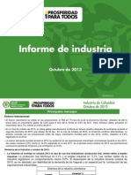 Oee Ia Presentacion Informe de Industria A Octubre de 2013
