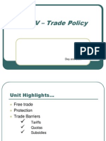 Unit V - Trade Policy: Day and Date