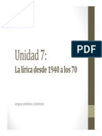 U7. La lírica desde 1940 a los 70