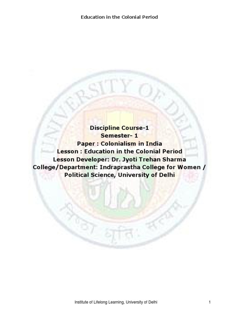 Education Policies in Colonial India | PDF | British Raj | Civil Service