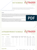 AxiTrader Product Schedule