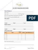 Family One Registration Form