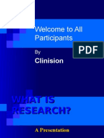 Welcome To All Participants: Clinision