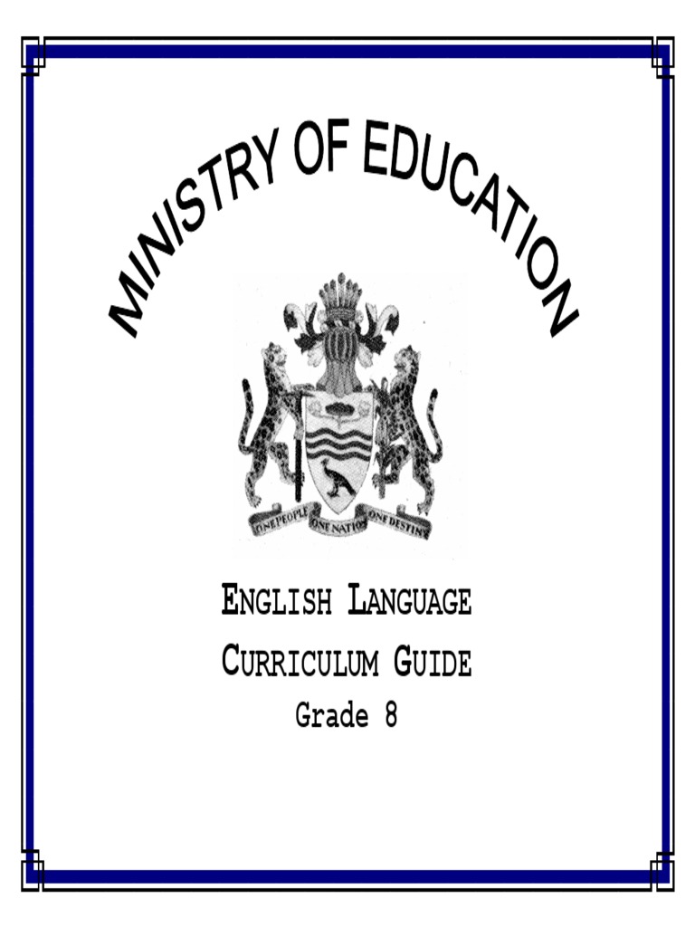 Grade 8 English Language Curriculum Guide | PDF | Verb | Subject (Grammar)