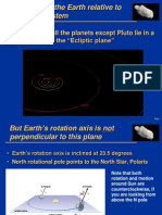 Geometry of The Earth Relative To The Solar System: - The Sun and All The Planets Except Pluto Lie in A