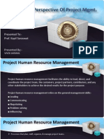 HR and Cost Perspective of Project Management