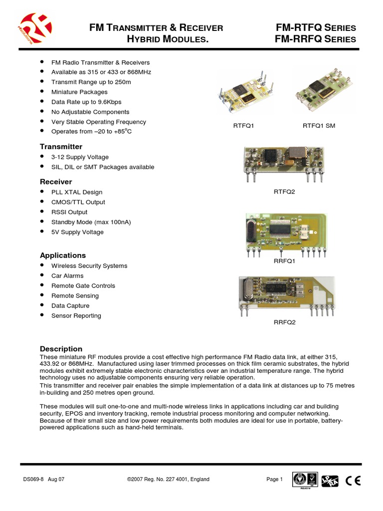 Circuit Diagram of RC Transmitter and Receiver Transmitter