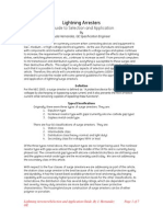 Guide To The Selection of and Application of Lightning Arresters