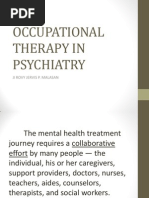 Occupational Therapy in Psychiatry