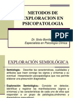 Metodos de Exploracion en Psicopatologia