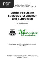 Download 1999 Mental Calculation Strategies for Addition and Subtraction by numbersense SN208030 doc pdf