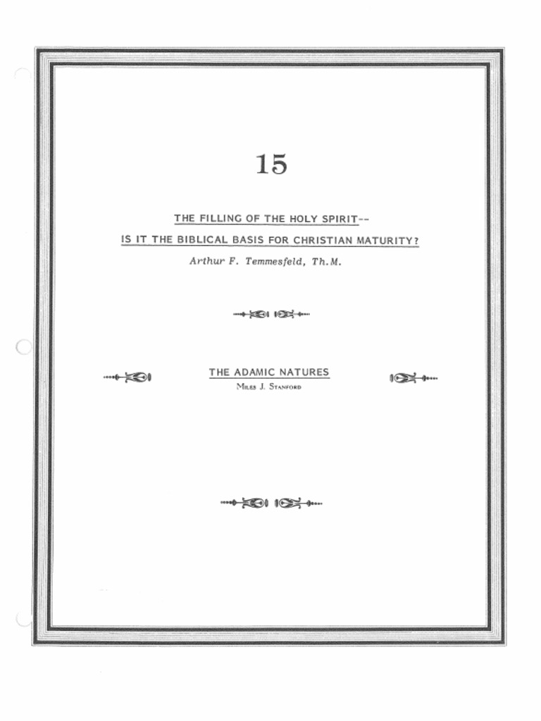 The Filling of The Holy Spirit | PDF