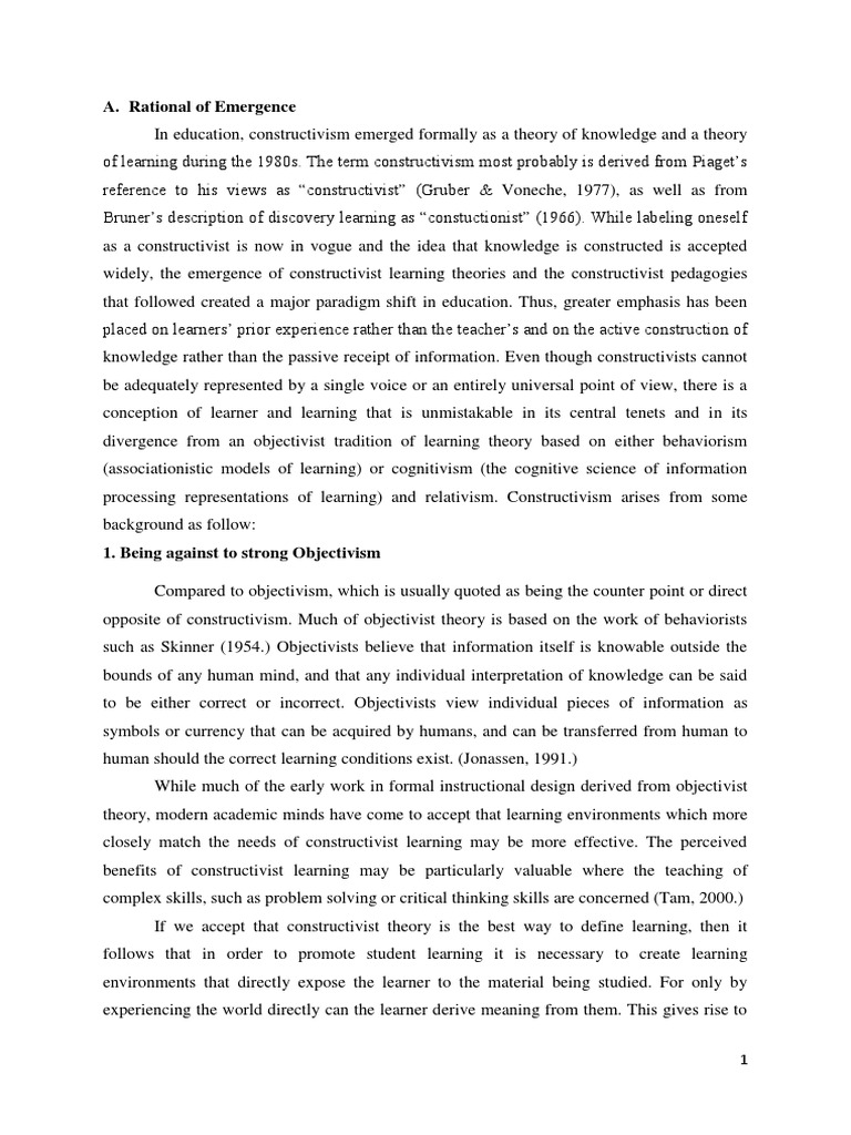 PDF CONSTRUCTIVISM IN EDUCATION EXPLORING THE CONTRIBUTIONS OF visual data 8