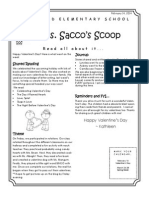 Mrs. Sacco's Scoop: Read All About It..