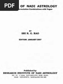 Nadi Astrology R G Rao