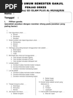 Download Ulangan umum Semester Ganjil Penjaskes sd by kabukimalik SN20804402 doc pdf