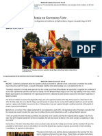 Madrid Rebuffs Catalonia On Secession Vote - WSJ