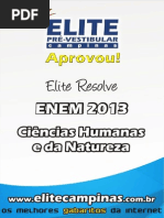 Elite Resolve ENEM 2013 Humanidades Natureza