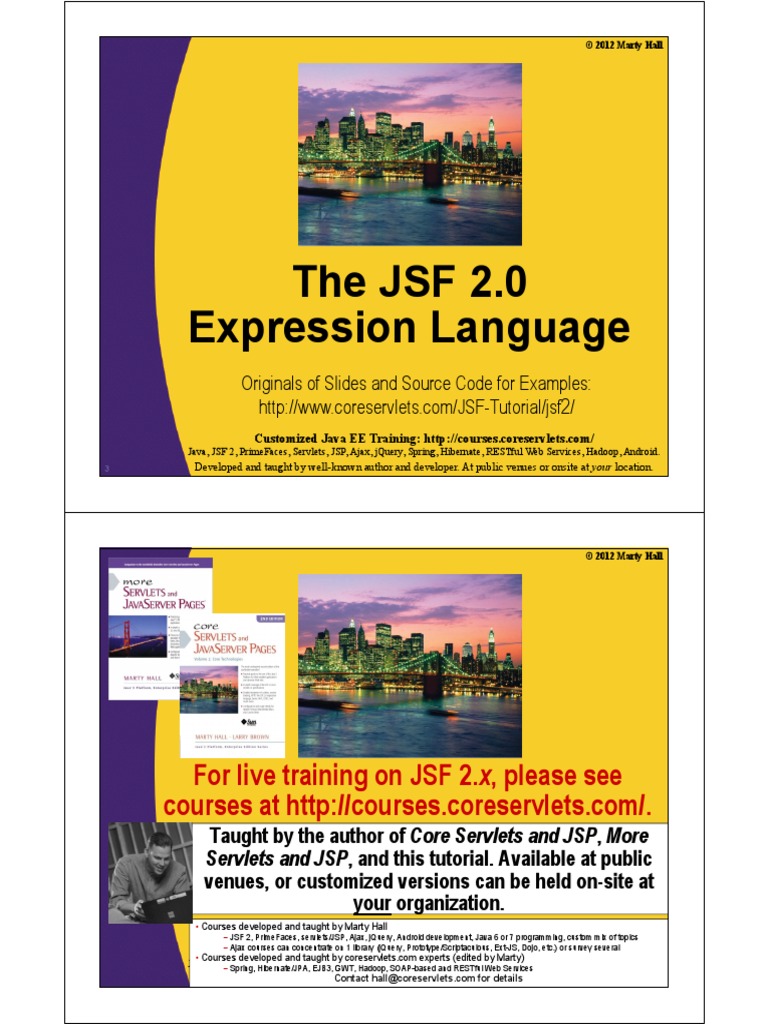 JSF2 Expression Language PDF | PDF | Java Server Pages | Java Servlet