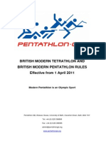 British Modern Tetrathlon Pentathlon Rules Effective April 2011 - Final v2