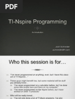 TI Nspire Programming