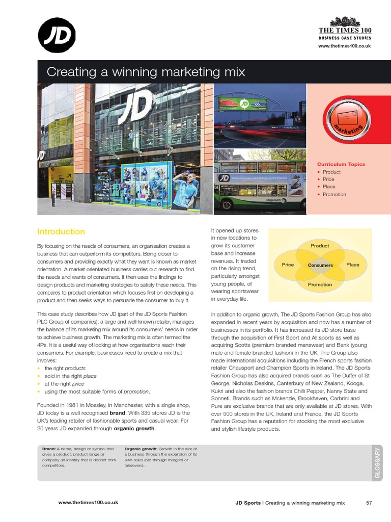 Jd sports target market picture