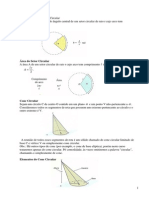 Cone Circular - Elementos, Áreas e Volume