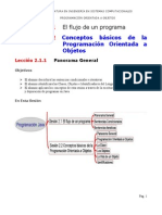 POO Sesión 2. Flujo de Programa. Conceptos Básicos POO. Lectura