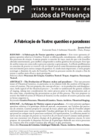A fabricação do teatro - questões e paradoxos - Josette Feral