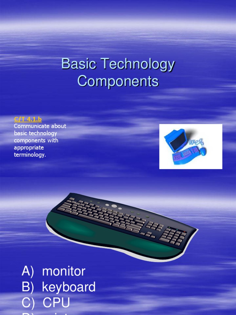 Basic Technology Components | PDF | Games & Activities