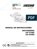 Instrucciones Motosierra de Poda Cs 420 Es