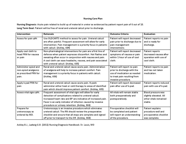 nursing care plan Pain Management Pain Free 30day Trial Scribd