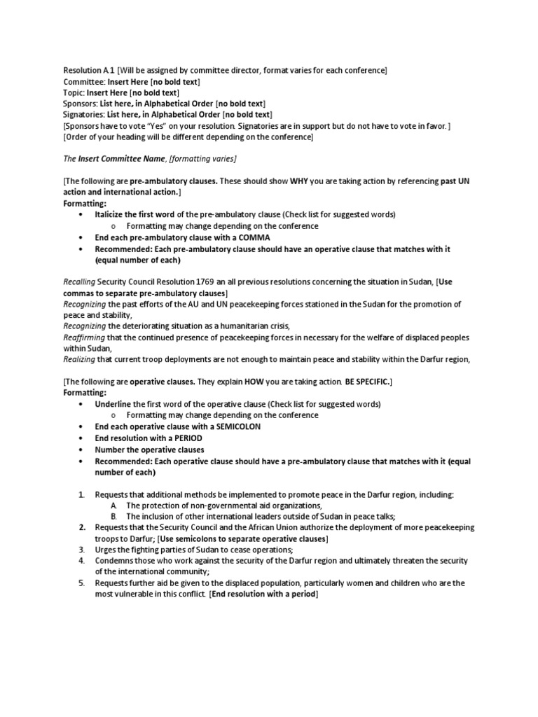 Model UN Template PDF United Nations International Relations Model UN Template PDF United Nations International Relations