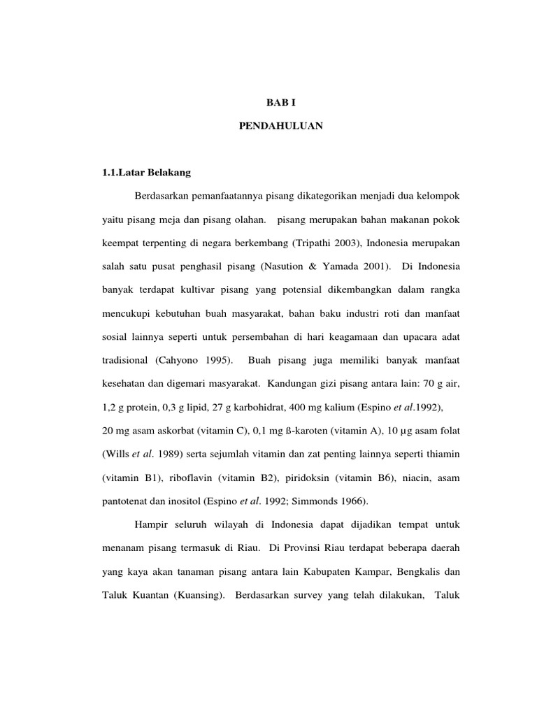 Pendahuluan Proposal Pisang Dikuasung