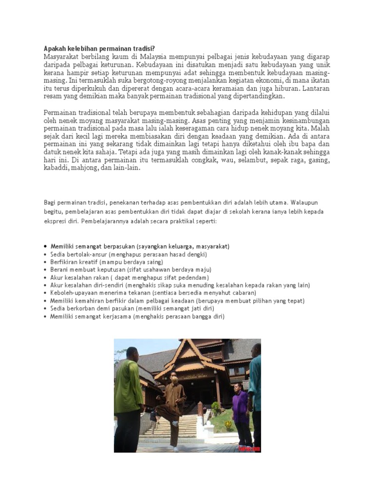 Apakah Kelebihan Permainan Tradisi Pdf