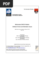 Multivariate GARCH Models: Software Choice and Estimation Issues